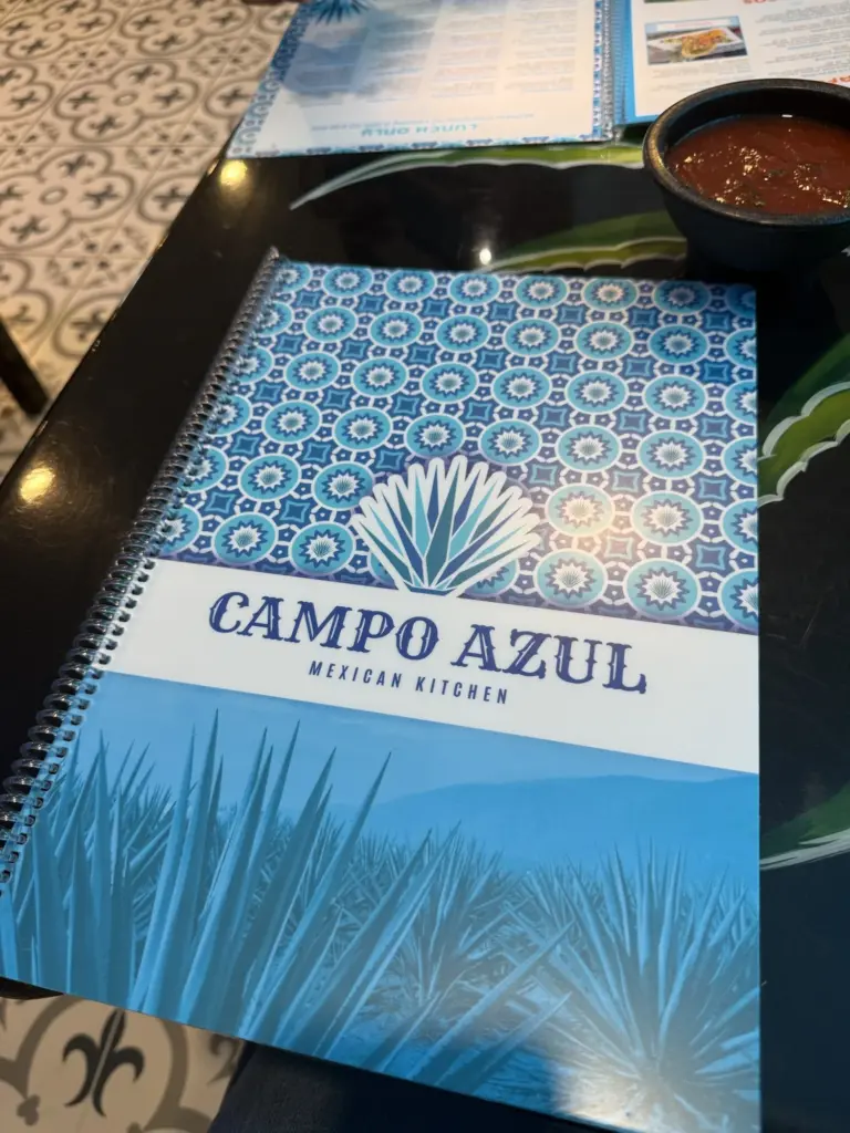 Colorful interior at Campo Azul Mexican Kitchen
